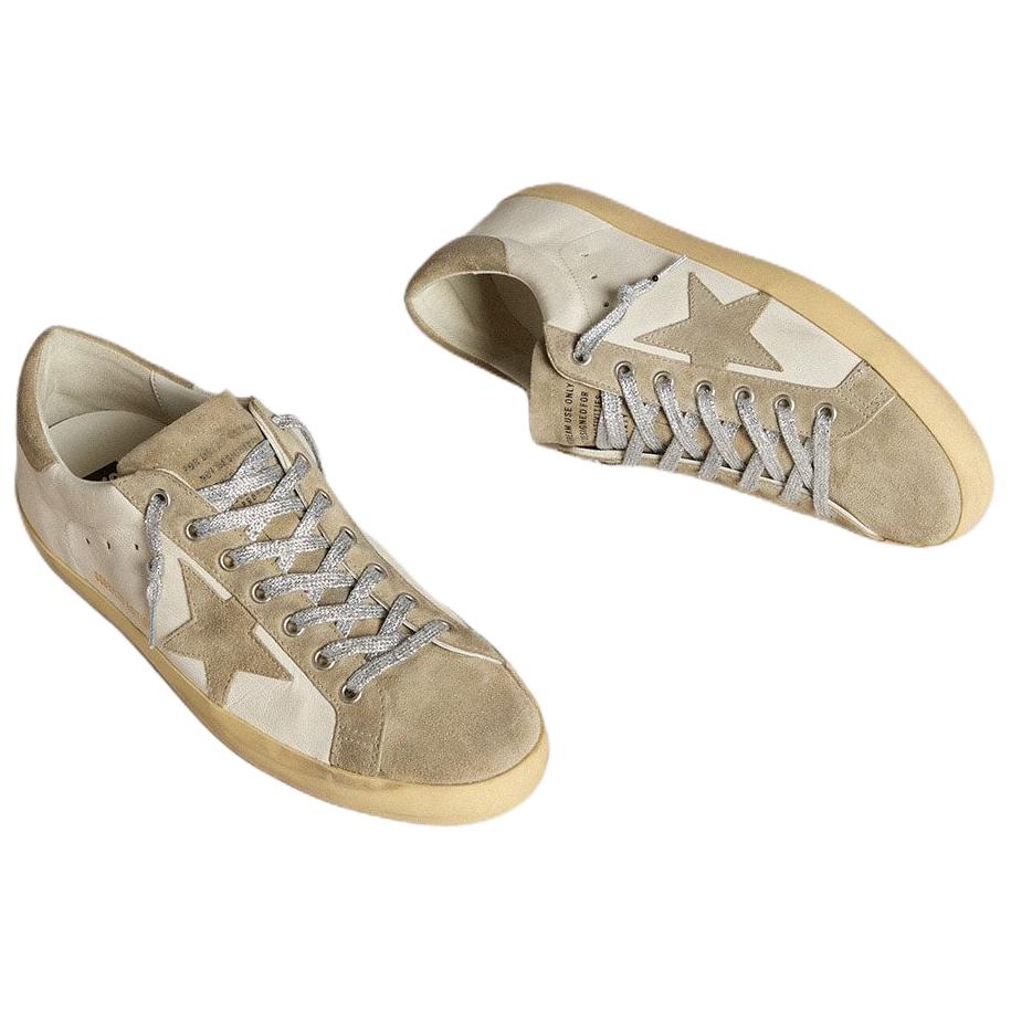 Golden Goose Super Star Leather Skateboard Shoes Women's White Gray