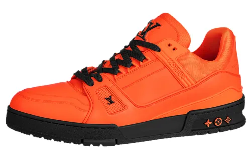 LOUIS VUITTON Trainer Low top Casual Skate Shoes Men's Orange