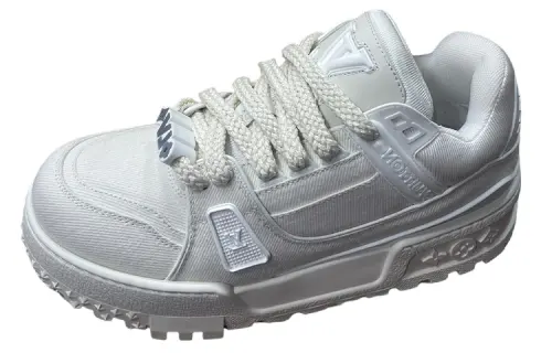 LOUIS VUITTON Trainer Maxi Low top Skateboard Shoes Men's White