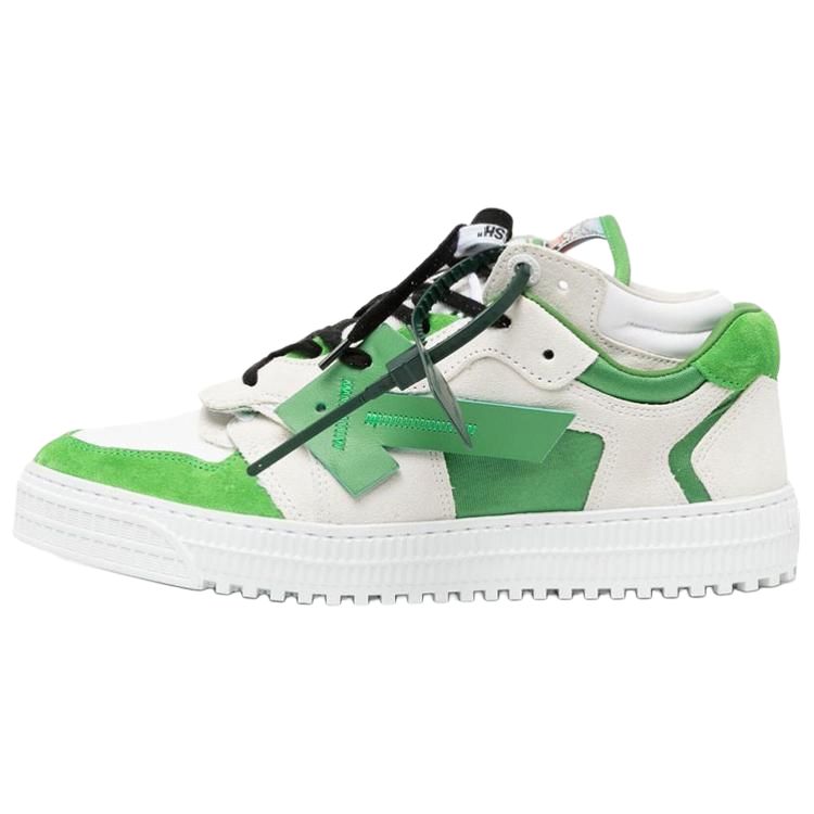 Мужские кеды OFF-WHITE Out Of Office (бело-зеленые)