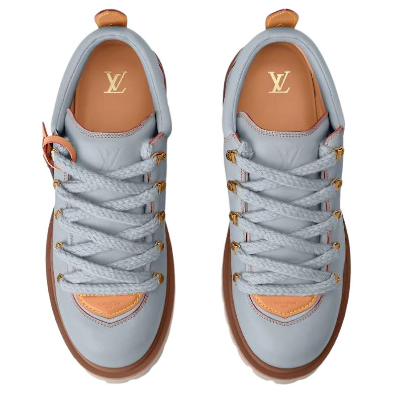 Мужские ботинки Louis Vuitton x Nigo (серо-синие) — фото 4