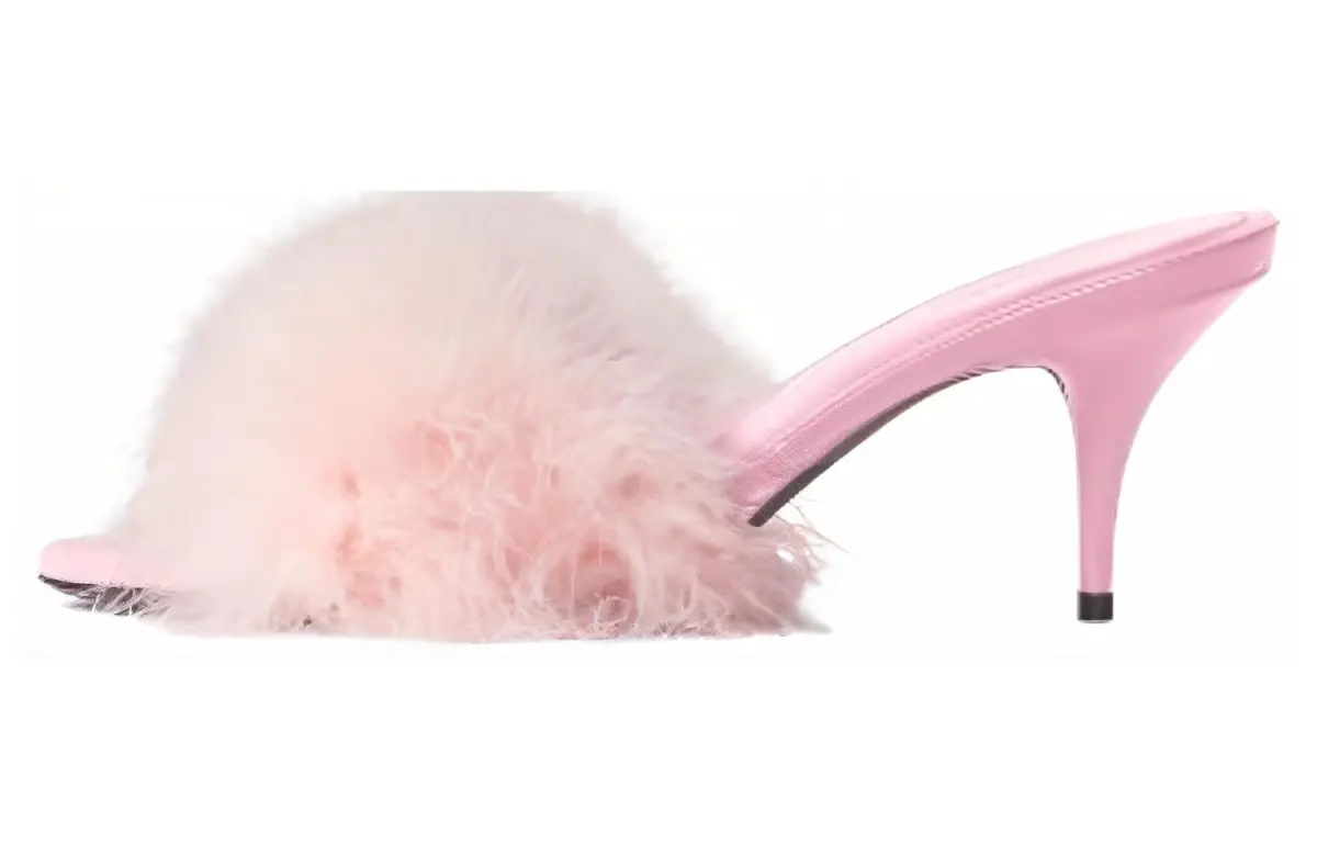 Balenciaga Boudoir 70mm Sandals 'Pink Feathers' Women's
