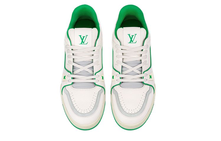 Мужские кроссовки LOUIS VUITTON Trainer (зеленые) — фото 3
