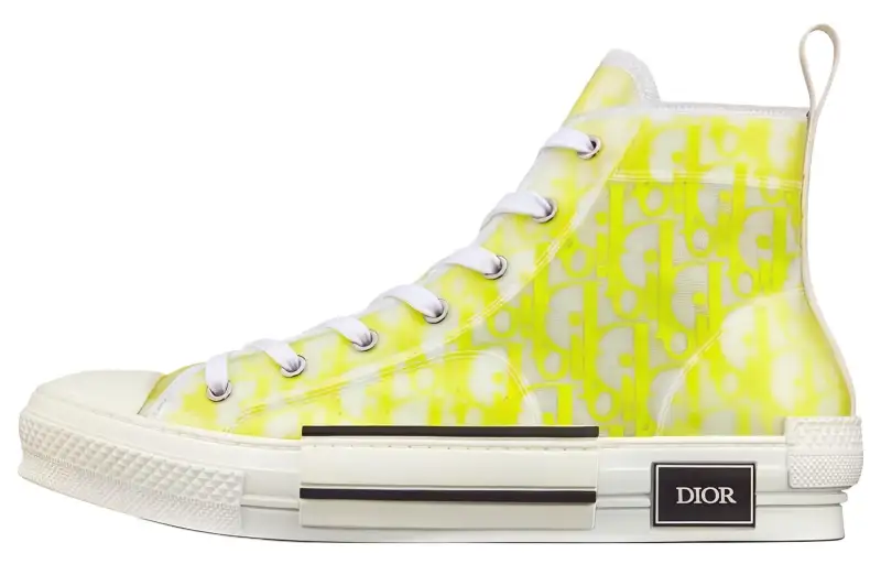 DIOR B23 Stylish Skateboarding Shoes Men's Yellow White