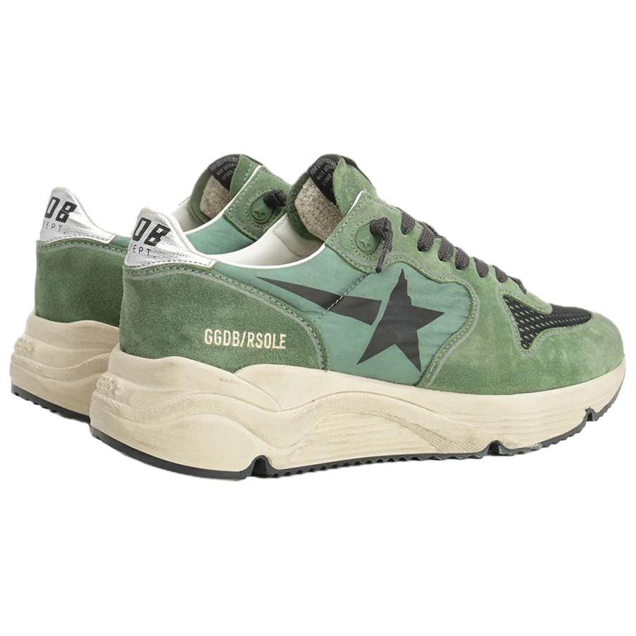 Мужские кроссовки Golden Goose Running Sole (зеленые) — фото 4