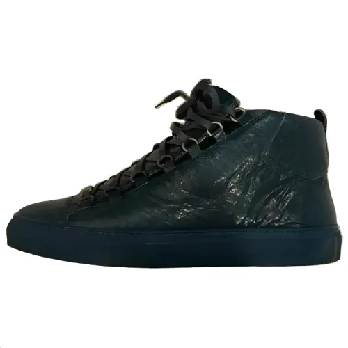 Balenciaga Arena High top Skateboard Shoes Men's Dark Blue