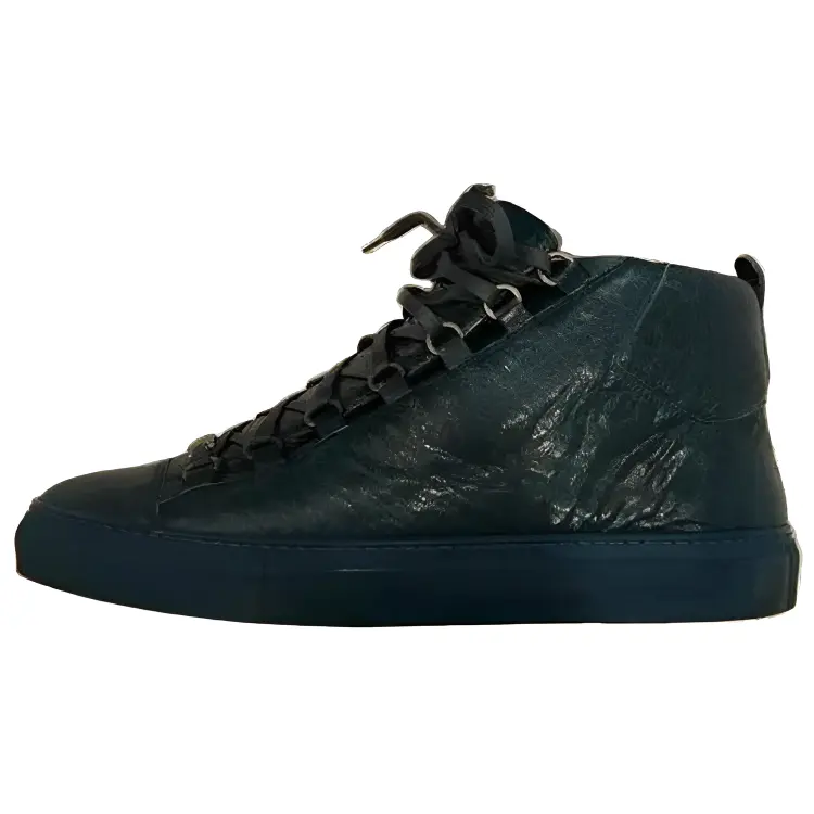 Balenciaga Arena High top Skateboard Shoes Men's Dark Blue