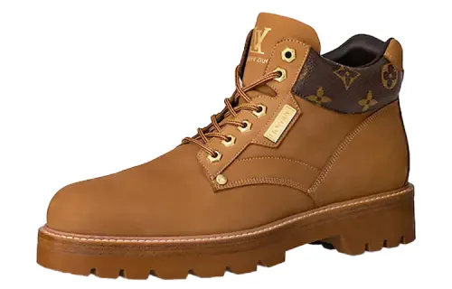 LOUIS VUITTON Oberkampf Ankle Boot Comfortable Ankle Length Combat Boots Men's Brown