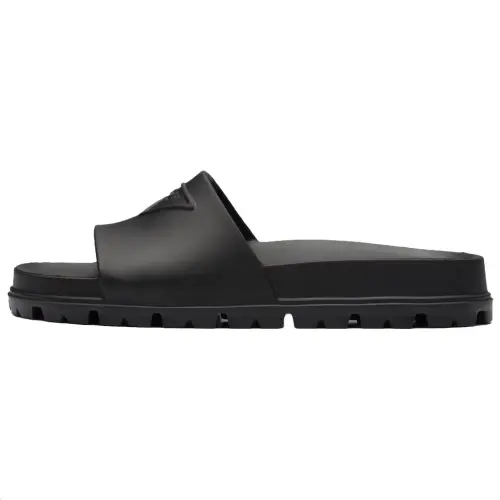 PRADA Rubber Slides Black Women's