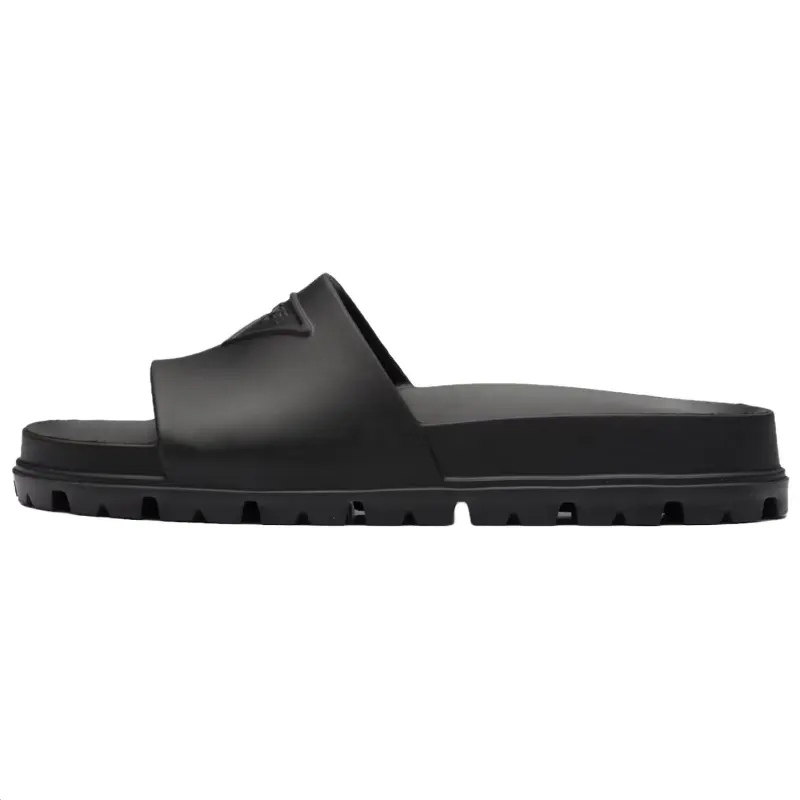 PRADA Rubber Slides Black Women's