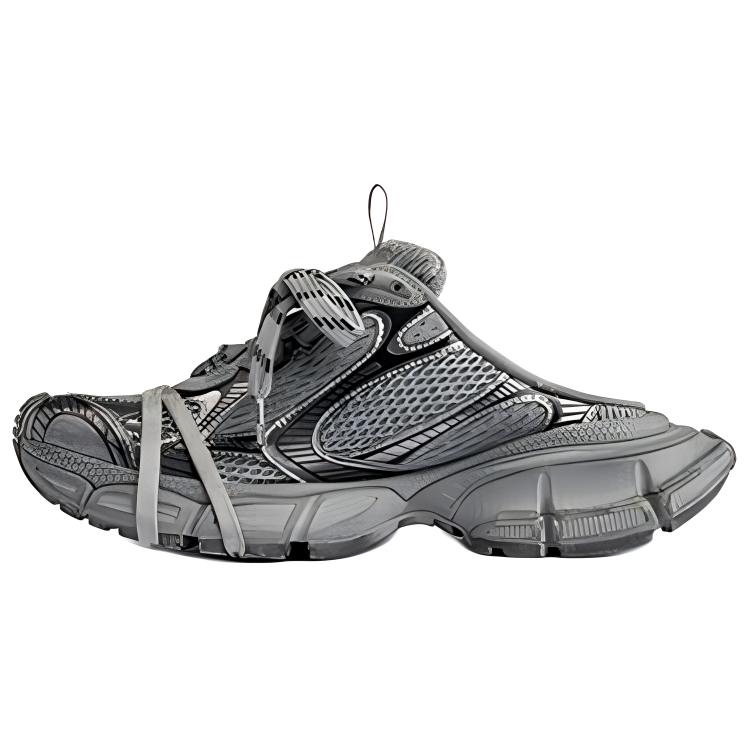 Balenciaga 3XL Mules 'Grey Mesh And Polyurethane' Women's