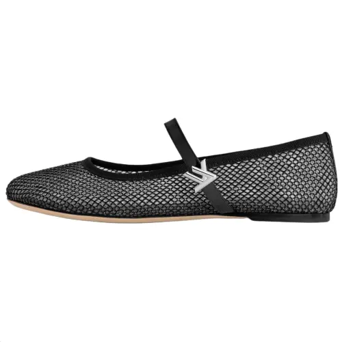 LOUIS VUITTON Romy Flat Mary Jane Shoes Women's Black
