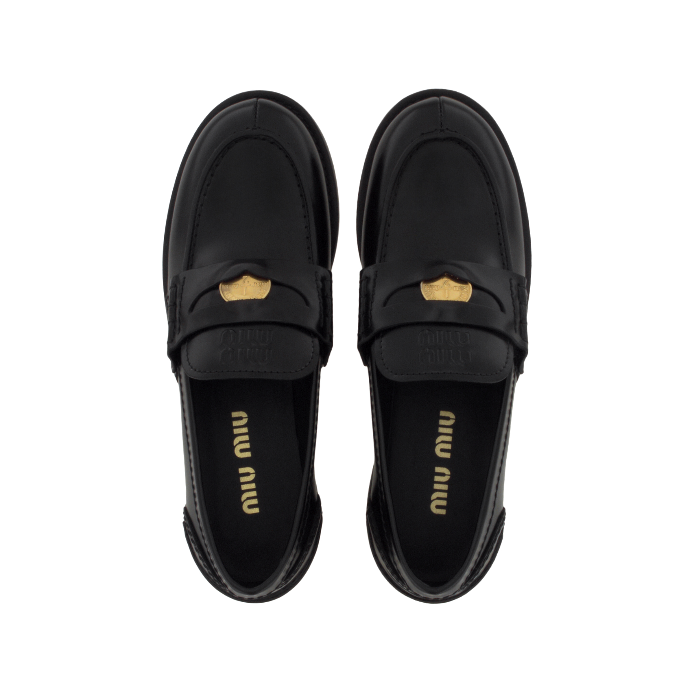 MIU MIU Leather Penny Loafers