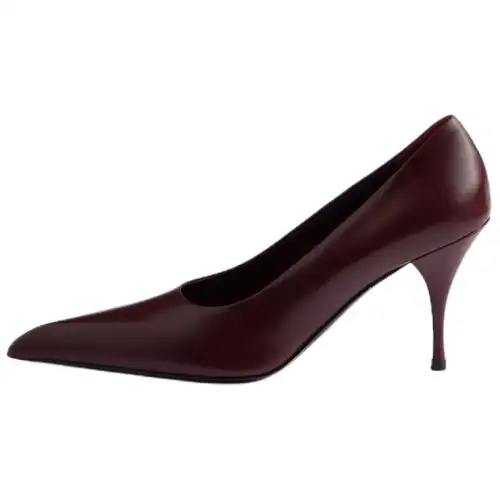 PRADA Slim Heel High Heels 8.5cm Women's Burgundy