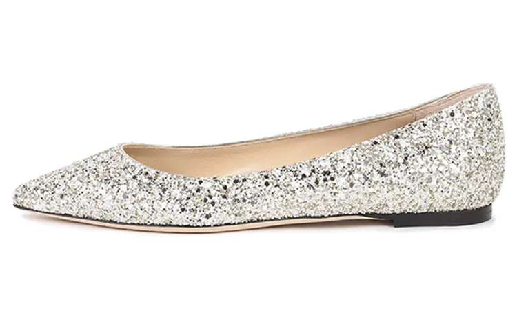 Jimmy Choo Romy Flat Shoes Women's Moon Sandy