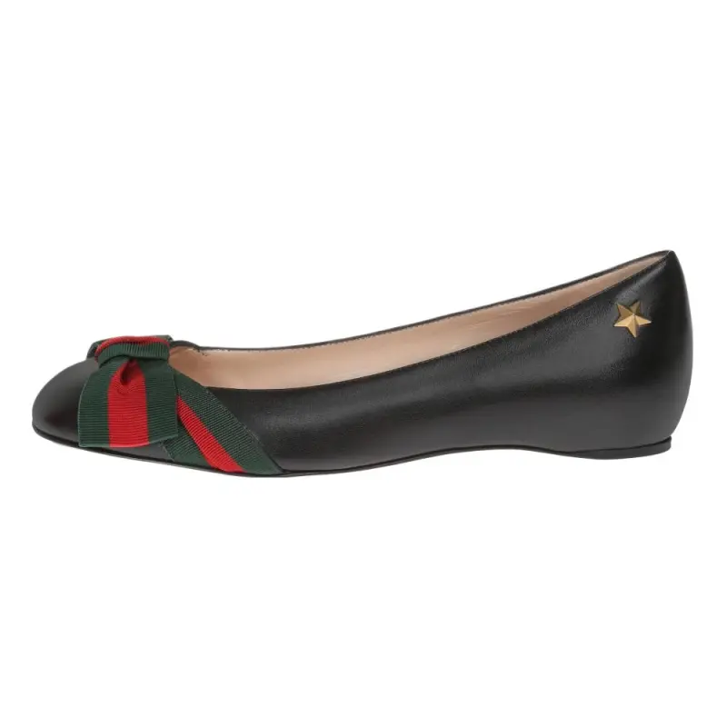 GUCCI Leather Women's Casual Shoes Women's Black