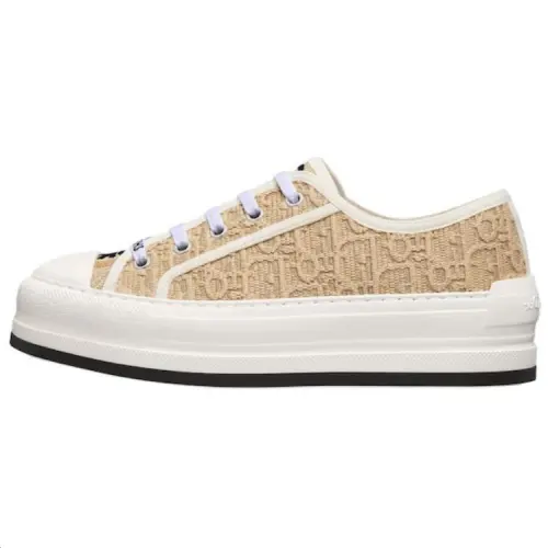 DIOR Walk'n'Dior Platform Shoes Low top Skateboard Shoes Women's Light Umber