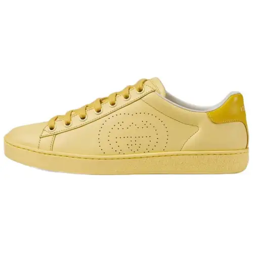 Gucci Wmns Ace 'Interlocking G - Light Yellow' Women's