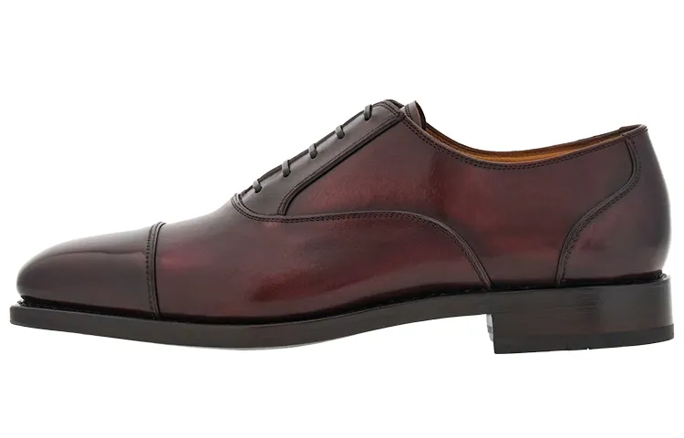 FERRAGAMO Square-toe Leather Oxford Shoes