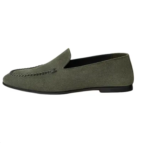 HERMES Ivo Loafers Men's Dark Green