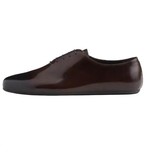 PRADA Leather Casual Shoes Men's Brown