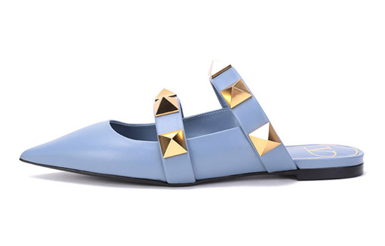 Женские туфли Valentino Roman Stud (голубые)