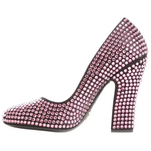 PRADA Chunky Heel High Heels Women's Pink