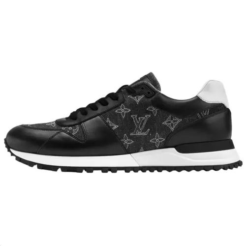 LOUIS VUITTON Run Away Calfskin Low top Casual Shoes Men's Black