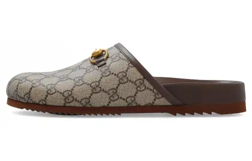 Gucci Gg Horsebit Slipper 'Beige'