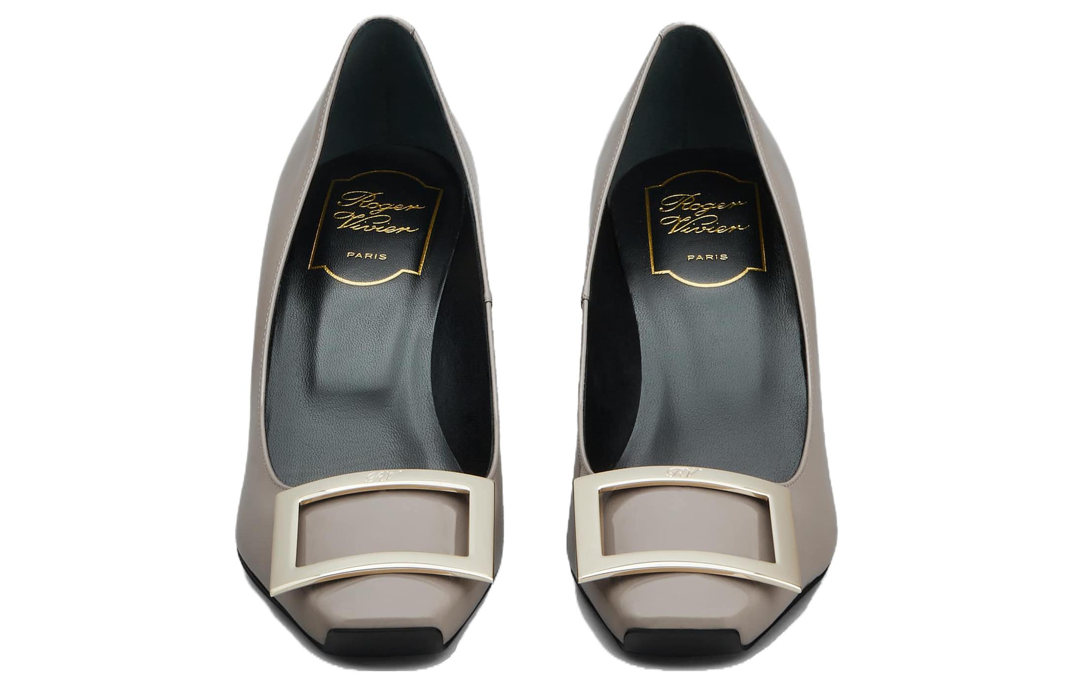 Roger Vivier Belle Vivier Trompette Slim Heel High Heels 7cm Women's Beige