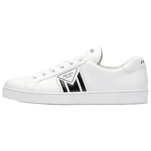 PRADA New Avenue Leather Low 'White Black'