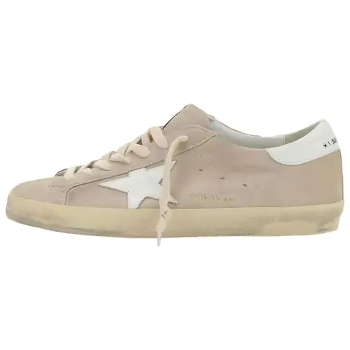 Golden Goose Super Star Low top Skateboard Shoes Men's Beige