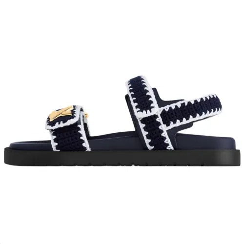 LOUIS VUITTON Sunset One Strap Sandals Women's Blue White