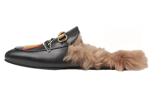 GUCCI Closed Toe Slippers Men's Black