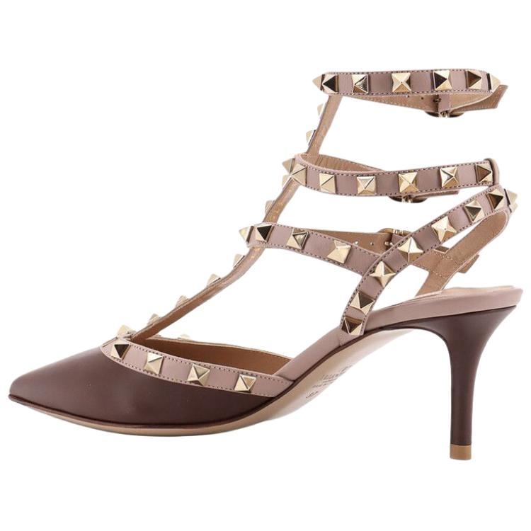 Женские туфли Valentino GARAVANI Rockstud (коричневый) — фото 4