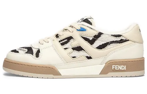 FENDI Match Low top Stylish Skateboarding Shoes Men's Beige Year Of The Tiger Limited Edition