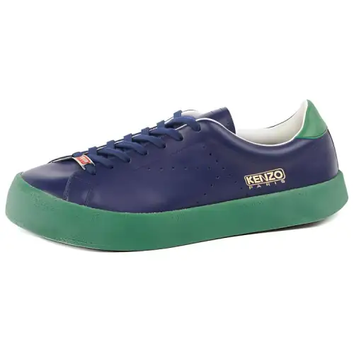 KENZO Takumi Takada Leather Lace Up Low top Stylish Skateboarding Shoes Men's Midnight Blue