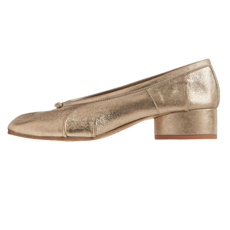 Maison Margiela Tabi Chunky Heel High Heels 3.5cm Women's Gold