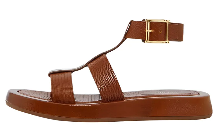 Burberry Leather Stylish Sandal Women's Tan