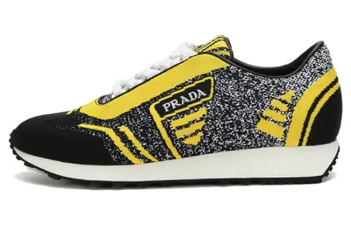 PRADA Knit Jacquard Fabric Low 'Nero Giallo'