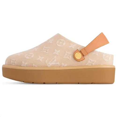 LOUIS VUITTON Aspen Denim Casual Shoes Women's Light Umber