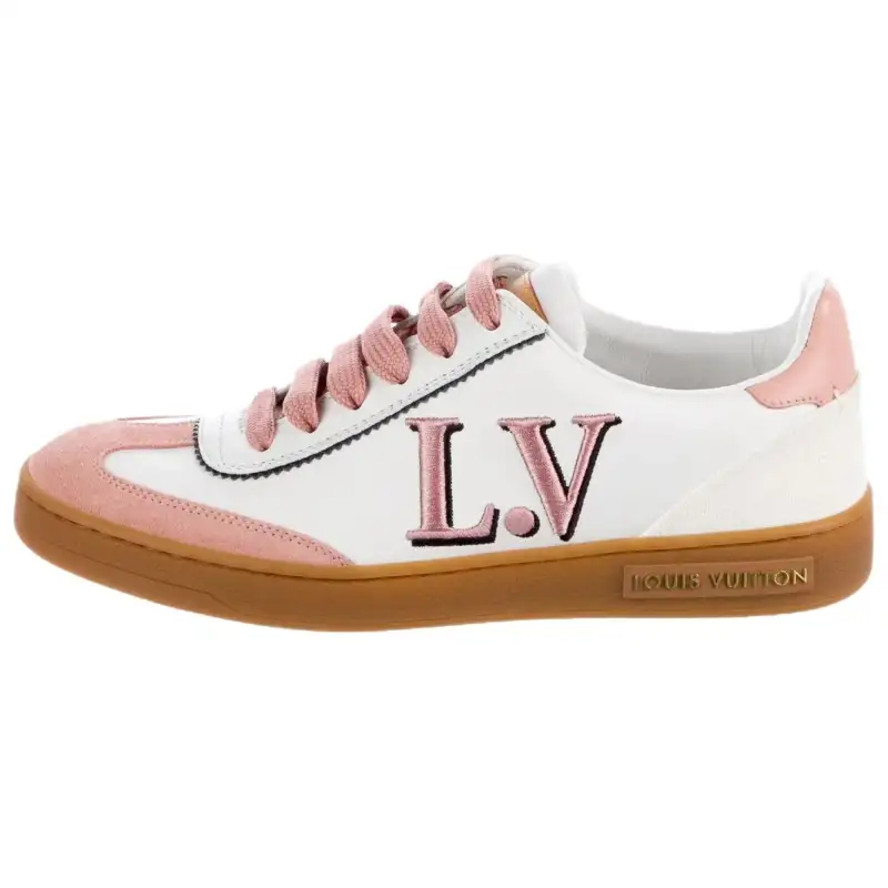 LOUIS VUITTON Lv Frontrow Sports Shoes Pink/White Women's