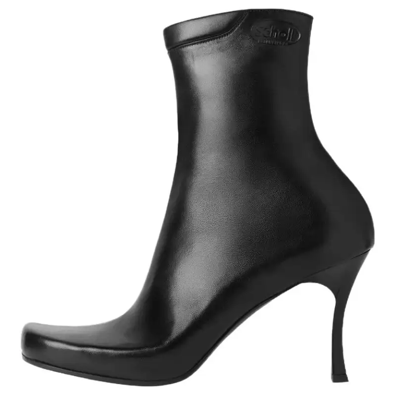Balenciaga x Scholl leather square-toe boots Women's
