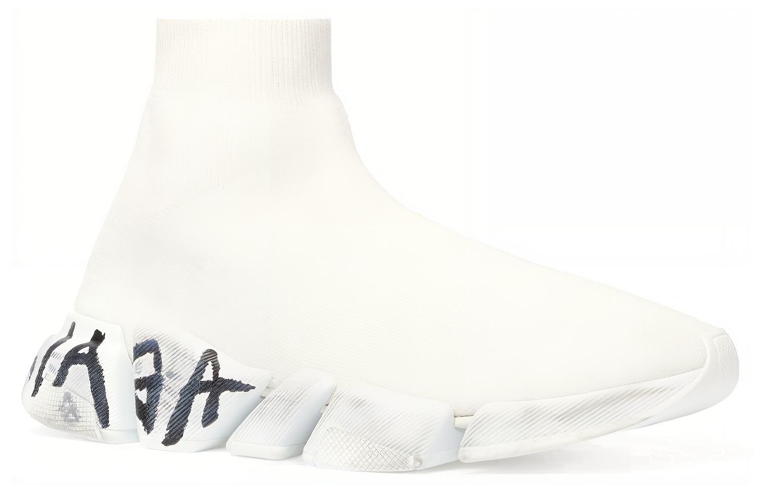 Женские кроссовки Balenciaga Speed 2.0 (белые) — фото 2