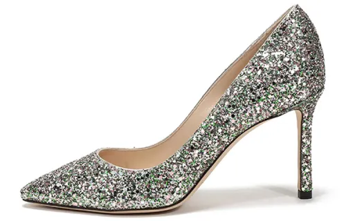 Jimmy Choo Romy Slim Heel High Heels 8.5cm Women's Dark Mint Green