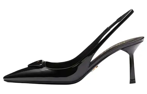 PRADA 55m Patent Leather Slingback Pumps