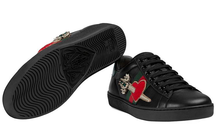 Женские кеды Gucci Ace (черный) — фото 6