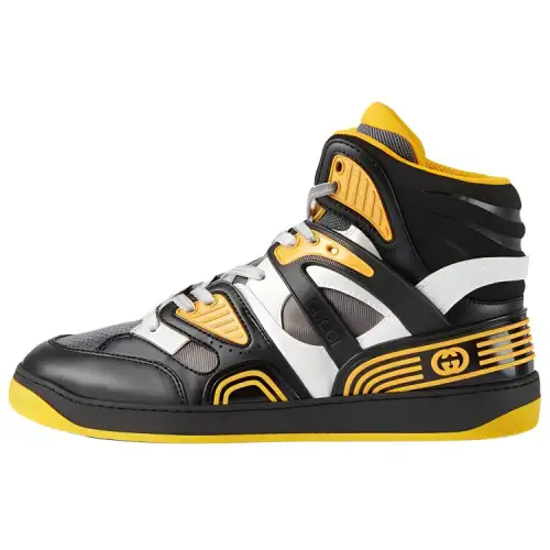 Gucci Basket High 'Black Demetra Yellow'