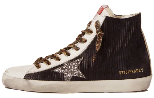 Golden Goose Francy Skateboard Shoes Women's High Top Black