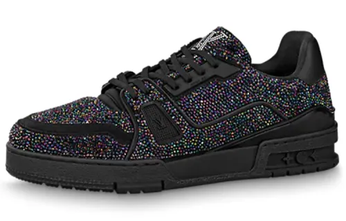 LOUIS VUITTON LV Trainer Black Crystals